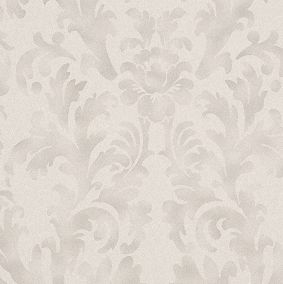 Star Fade Grey Vinyl Damask Wallpaper For Walls - Double Roll - By Romosa Wallcoverings