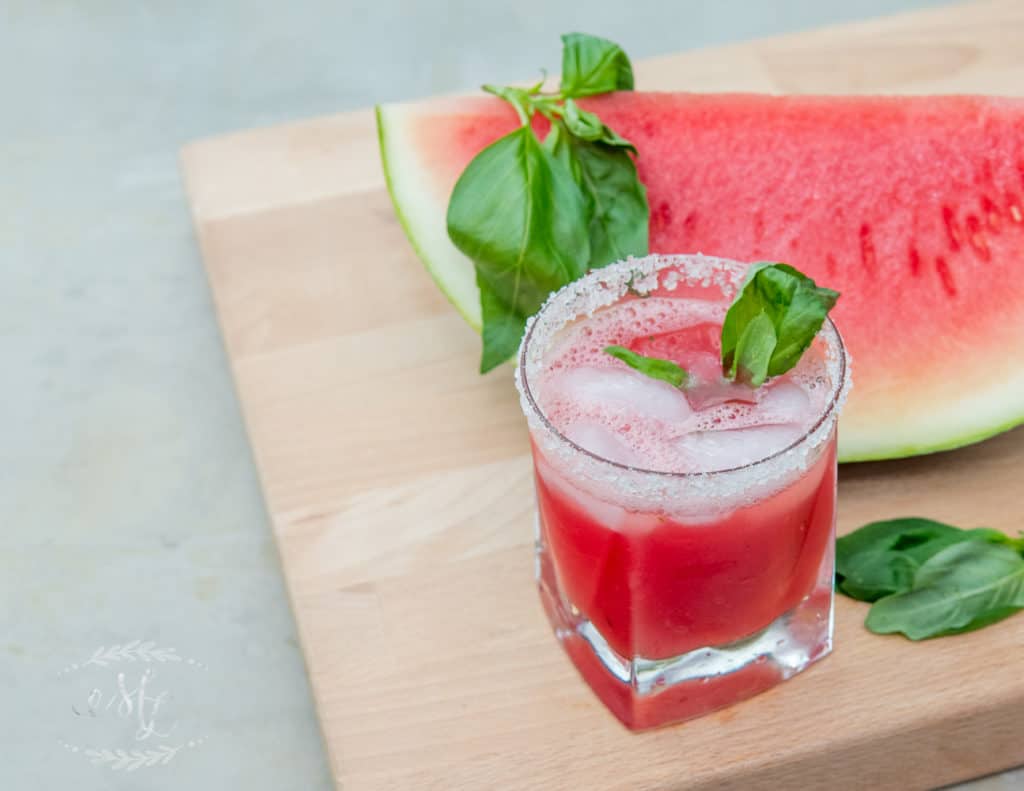 Watermelon Basil Margarita Maria Louise Design