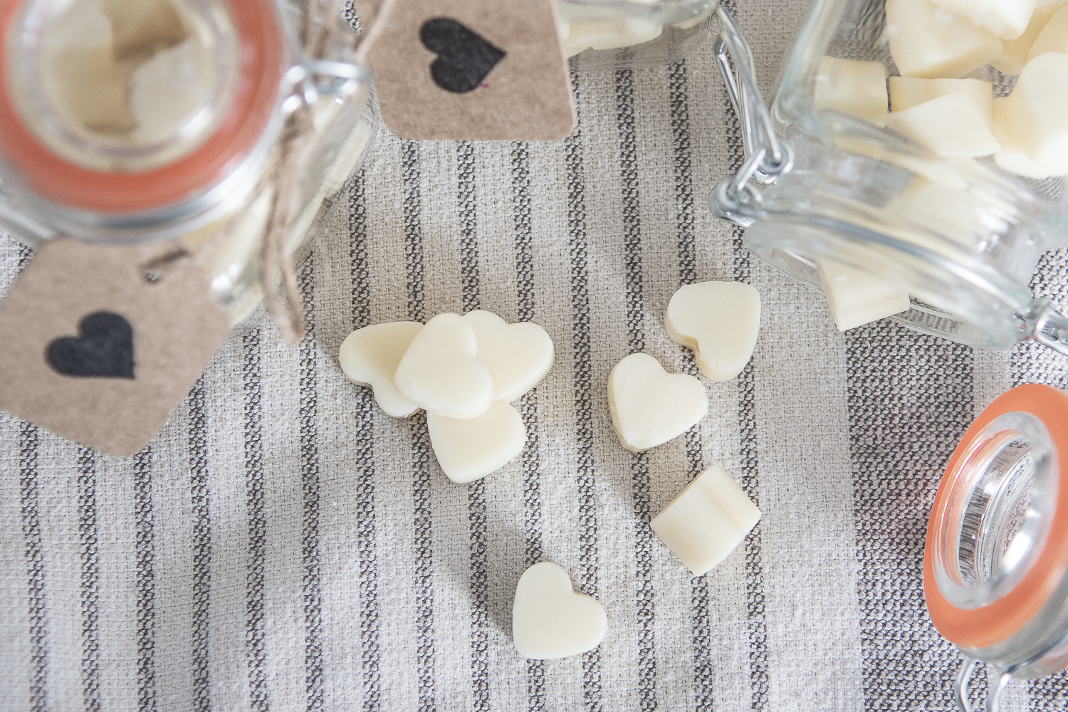 overhead look at all natural lotion bars